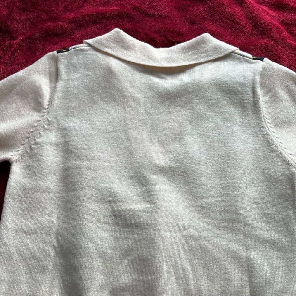 Patternâcollar crop sweater - Picture 8 of 9